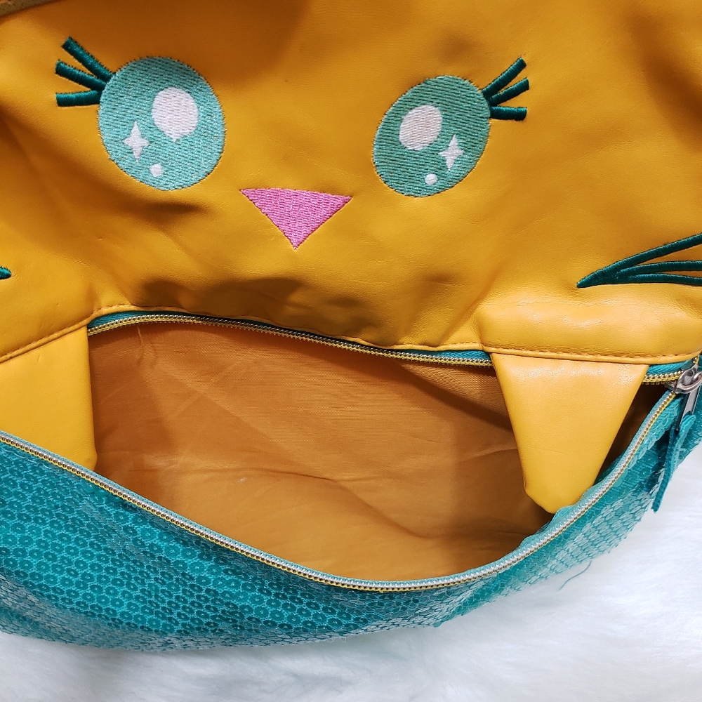 Meowgical cat mermaid sequin backpack - Picture 11 of 15